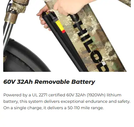 60V 32Ah Removable Battery