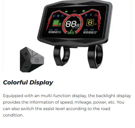Ebike with Color Display
